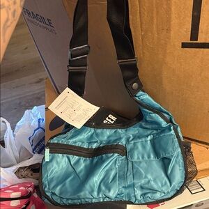 Thirty-One Crossbody Bag with Teal and Black Accents